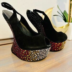 Giuseppe Zanotti Crystal Embellished Heels 38.5